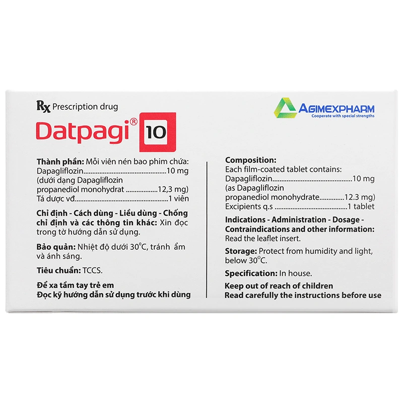 Datpagi 10mg điều trị đái tháo đường type 2 (4 vỉ x 7 viên) - 2